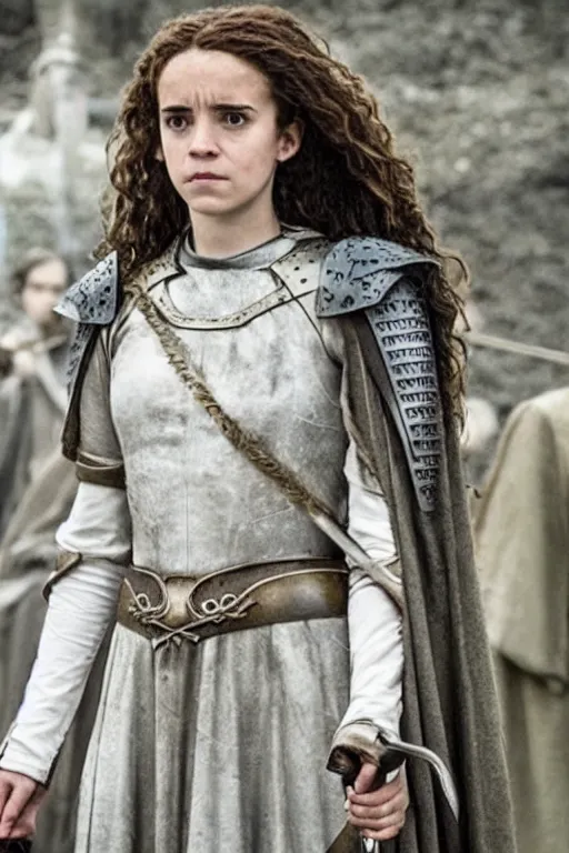 Image similar to hermione granger as joan of arc, game of thrones