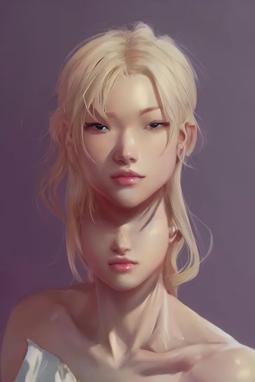 Prompt: a Hyung tae Kim concept art of female blond character on a render by the artist Hyung Tae Kim , Jiyun Chae, Joe Madureira, trending on Artstation Hyung tae Kim, artbook, Stanley Artgerm Lau, WLOP, Rossdraws