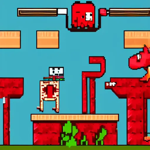 Image similar to super meat boy