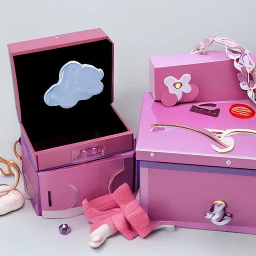 Prompt: pandora's box is a children's toy