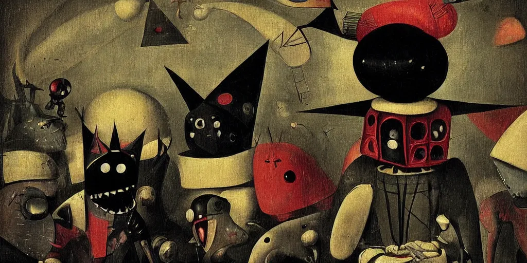 Image similar to “Invader Zim by Hieronymous Bosch, trending on artstation, 8k, highly detailed”