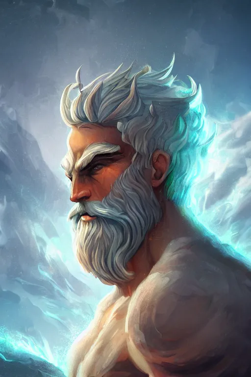 Prompt: the god zeus, ancient ruins environment, portrait, sharp focus, digital art, concept art, award winning, post processed, dynamic lighting, by emylie boivin and rossdraws