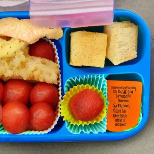 Prompt: school lunch,