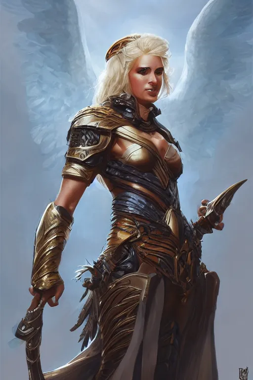 Image similar to amazon valkyrie athena, d & d, fantasy, portrait, highly detailed, headshot, digital painting, trending on artstation, concept art, sharp focus, illustration, art by artgerm and greg rutkowski and magali villeneuve