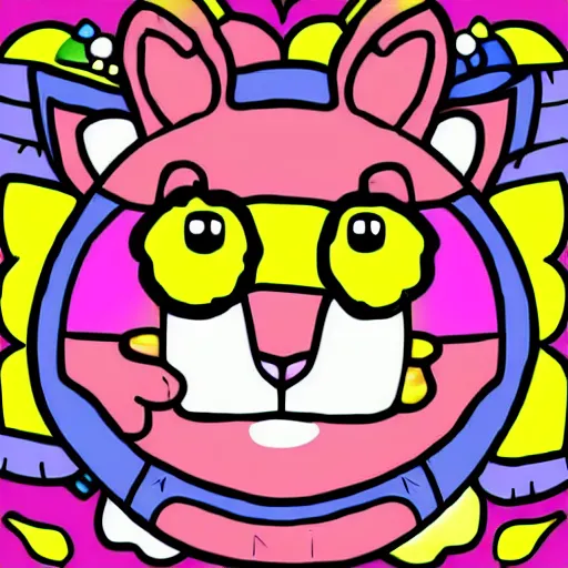 Image similar to cute animals, coloring book, outline art, digital art, drawing, simplistic