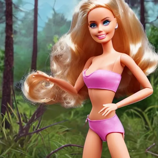 barbie doll in panties and bra, lace, full length