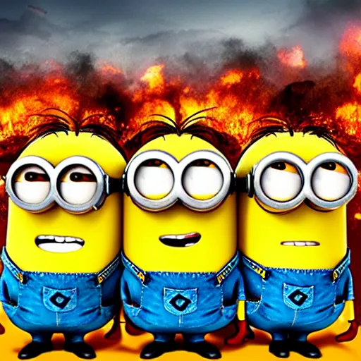 Prompt: minions in hell