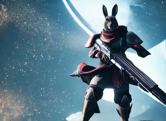 Image similar to ham chungus in a Destiny 2 cutscene, 35mm photography, highly detailed, cinematic lighting, 4k, liminal, sharp focus