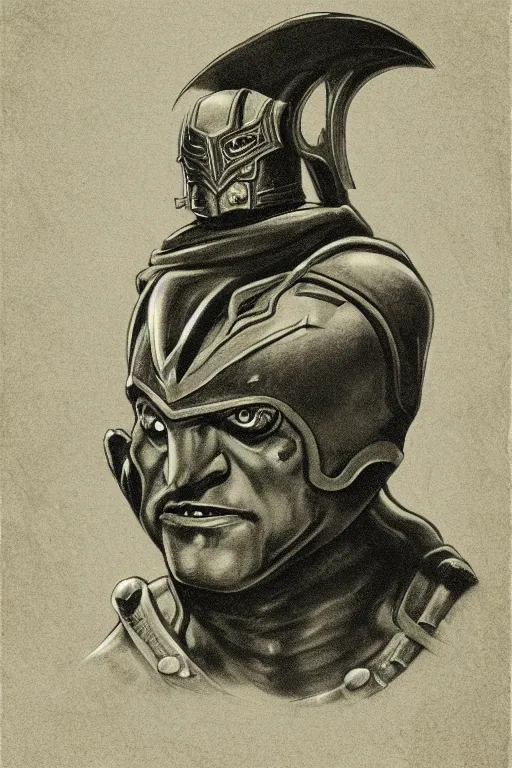 Image similar to man - at - arms from masters of the universe, portrait, full body, symmetrical features, silver iodide, 1 8 8 0 photograph, sepia tone, aged paper, sergio leone, master prime lenses, cinematic