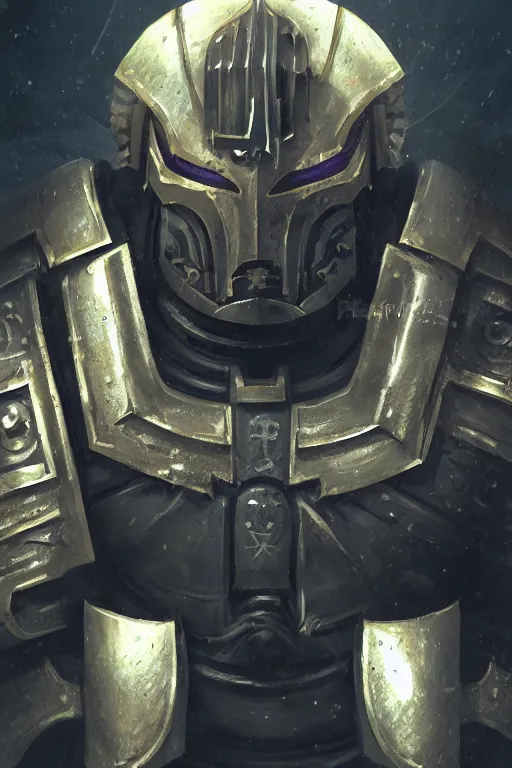 Image similar to armor portrait heros warhammer 4 0 k horus heresy fanart - the primarchs emperor by johannes helgeson animated with vfx concept artist & illustrator global illumination ray tracing hdr fanart arstation zbrush central hardmesh 8 k octane renderer comics stylized