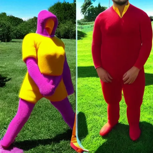 Prompt: gigachad teletubbie