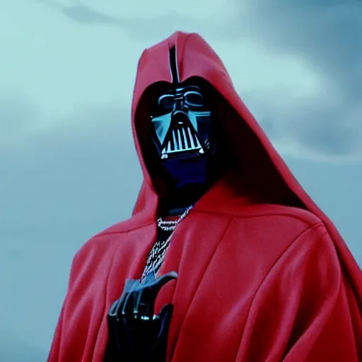 Image similar to A film still of The rapper King Von as a sith lord realistic,detailed