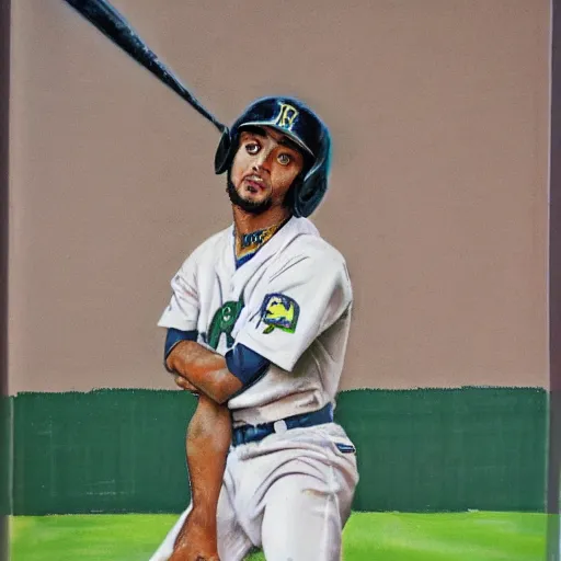 Image similar to Fernando Tatis Jr In the artstyle of Norman Rockwell
