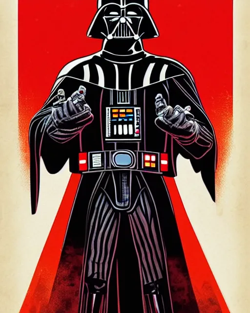 Prompt: Darth Vader poster by Butcher Billy