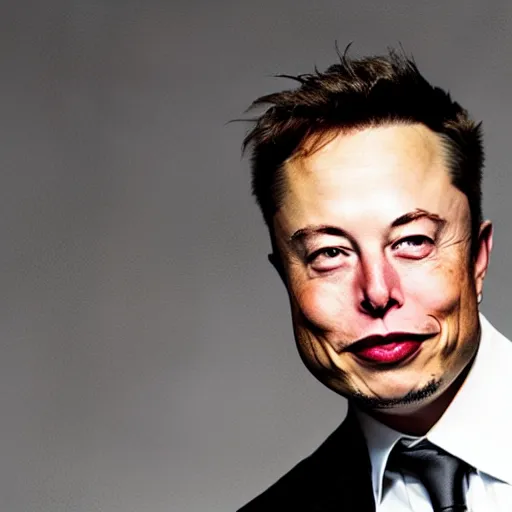 Image similar to elon musk portrayed as a fork