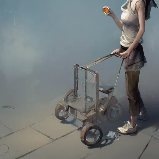 Image similar to a rollator, greg rutkowski