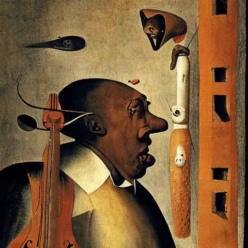 Prompt: charlie parker by hieronymus bosch