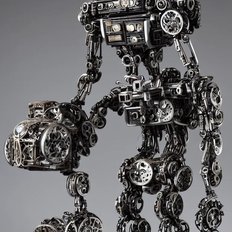 Prompt: nft - collectible of superrare : an intricate and extremely detailed sculpture of a robot