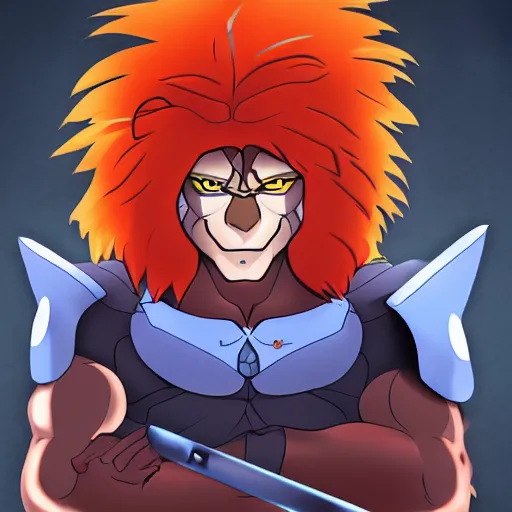 Prompt: Lion-O, lord of the thundercats, pixiv masterpiece