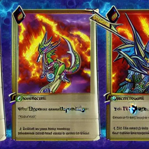 Image similar to yu - gi - oh card of a dragon