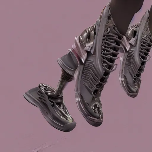 Side view of futuristic sneakers on Craiyon