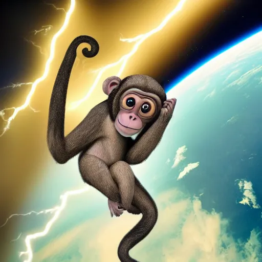 Prompt: high quality photo of a monkey astronaut, 8 k, dramatic lightning, detailed, award winning photo, smooth