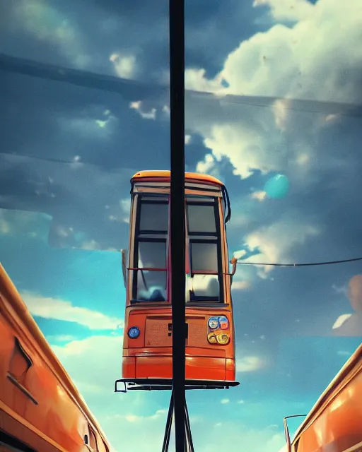 Prompt: boy in a bus looking into the sky, psychedelic trip, cinematic shot, epic composition, fine details, octane render, 8 k, depth of field, concept art, oil painting, digital art, deviantart artstation, extremely detailed, very sharp,