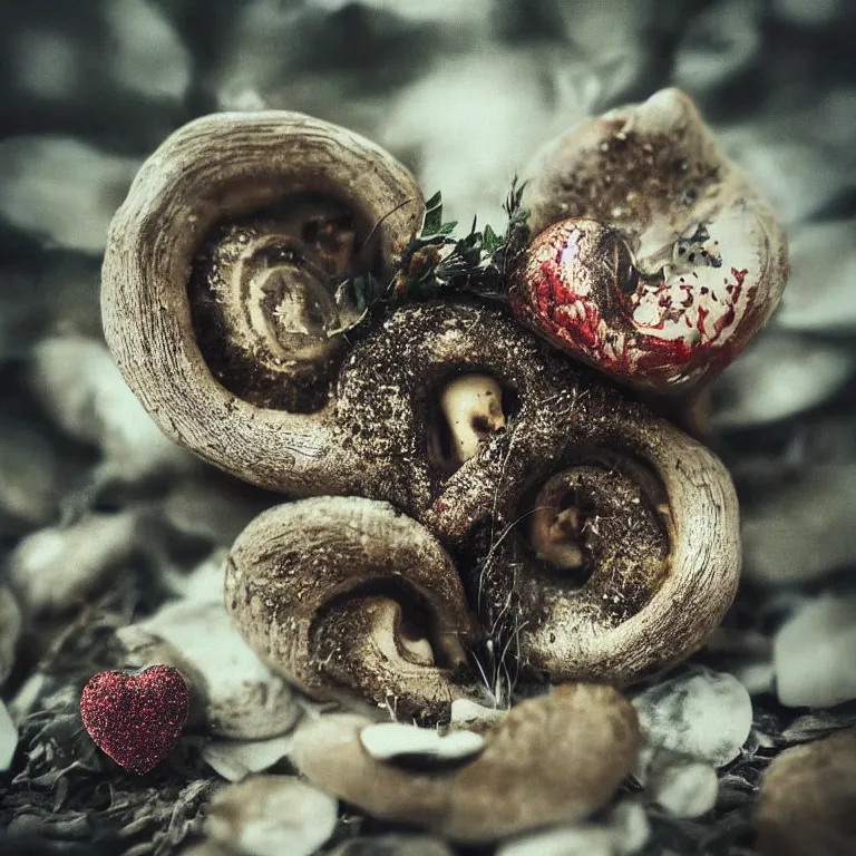 Image similar to double exposure of love, symbols of live, explosion, love is the most relevant theme, love is infinity, love is begin of all, 8 k resolution, artistic mode, artistic, trending on instagram, long exposure, love art, serious, fantasy and dreams vibes, mushrooms style and macro style, spawn, spruce vibes