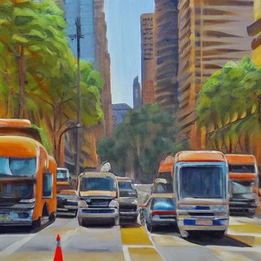 Prompt: avenida paulista painted by alexei lantsev