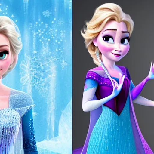 Image similar to Walter white playing as Elsa in Disney's frozen.