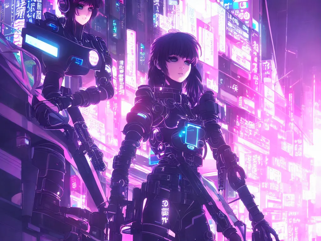 Prompt: portrait anime visual futuristic female cyber police, on cyberpunk neon light tokyo rooftop, ssci - fi and fantasy, intricate and very beautiful, human structure, concept art and kyoto studio, sharp focus, anime by rossdraws and magali villeneuve and liya nikorov and luxearte, frostine engine