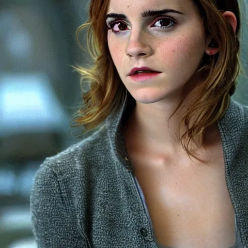 Prompt: beautiful still of Emma Watson in Stargate SG-1