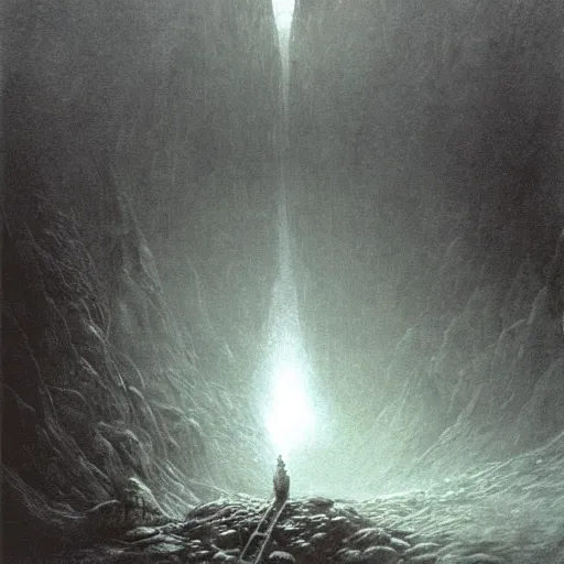 Prompt: the hobbit goblin concept art, lord of the ring, the hobbit concept art, beksinski