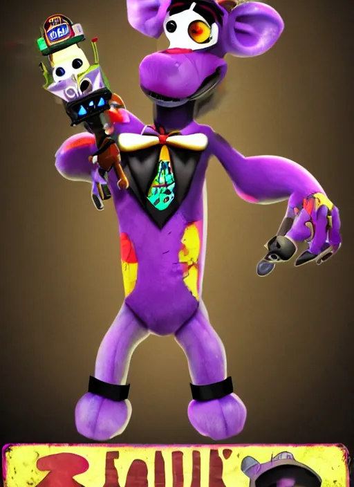 chuck e. cheese as an animatronic in five nights at, Stable Diffusion