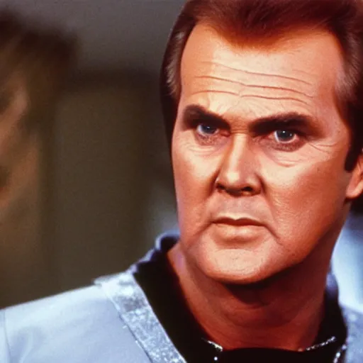 Image similar to lee majors as the six million dollar man, standing up, looking at the camera, photorealistic, 8 k