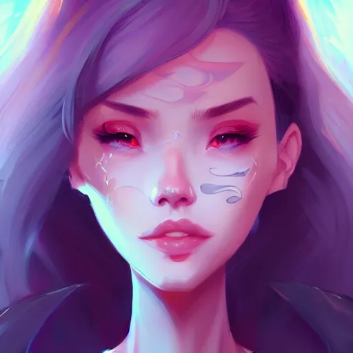 Image similar to a portrait of a beautiful model, art by lois van baarle and loish and ross tran and rossdraws and sam yang and samdoesarts and artgerm, digital art, highly detailed, intricate, sharp focus, Trending on Artstation HQ, deviantart, unreal engine 5, 4K UHD image