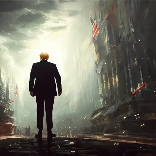 Image similar to donald trump, dramatic lighting, cinematic, establishing shot, extremly high detail, photorealistic, cinematic lighting, artstation, style by greg rutkowski