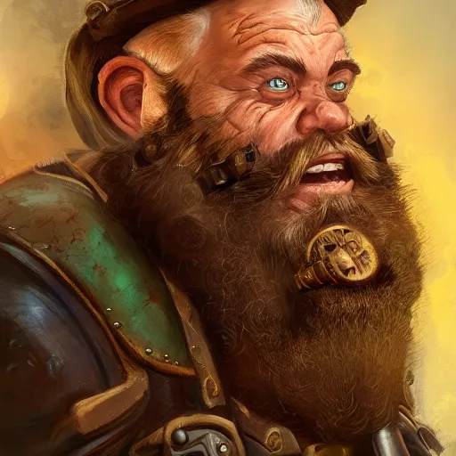 Image similar to a detailed portrait painting of the dwarf bardin goreksson vermintide 2 video game steampunk engineer, artstation, 8 k, fantasy