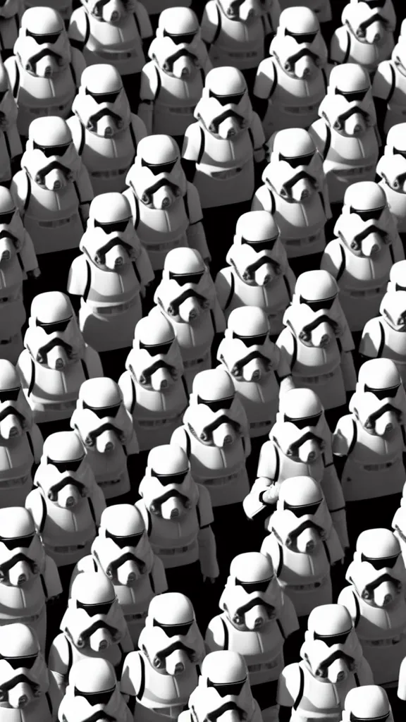 Image similar to a grid of stormtroopers as low - poly, blocky, basic shapes, low detail, hard edges, 3 d render - isometric. minimalistic. color harmony, 8 k detail, gallery quality, hd wallpaper, premium prints available, hyper - detailed, intricate design.