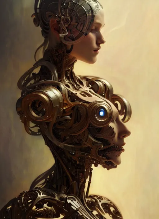 Image similar to organic cyborg, wood, diffuse lighting, fantasy, intricate, elegant, highly detailed, lifelike, photorealistic, digital painting, artstation, illustration, concept art, smooth, sharp focus, art by John Collier and Albert Aublet and Krenz Cushart and Artem Demura and Alphonse Mucha