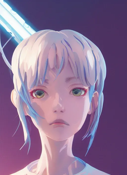 Prompt: highly detailed portrait of rei ayanami from neon evangelion, studio ghibli, stephen bliss, unreal engine, loish, rhads, makoto shinkai and lois van baarle, ilya kuvshinov, rossdraws, tom bagshaw, global illumination, radiant light, detailed and intricate environment