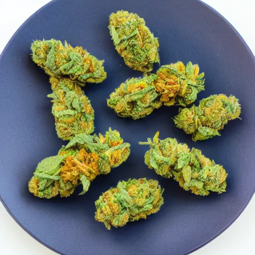 Image similar to marijuana buds on a plate