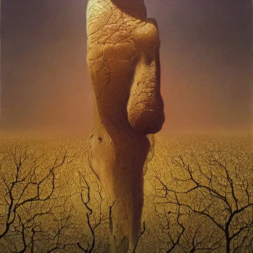 Prompt: concept art by zdzisław beksiński and dariusz zawadzki