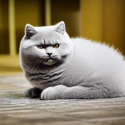 Image similar to a fluffy roadster made of British Shorthair, cool, 4k, hd, highly detailed