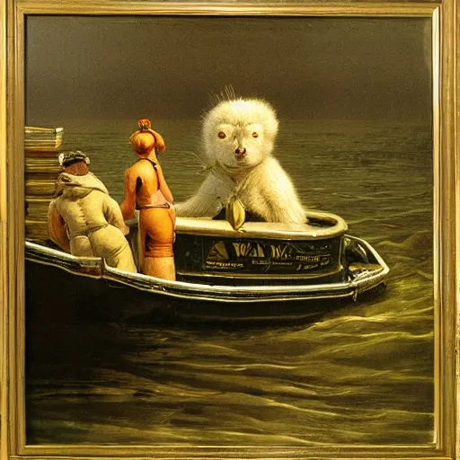 Image similar to sardine in the world of adam wyeth, extremely detailed masterpiece, illustration, by michael sowa,