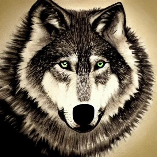 Image similar to wolf made of diamond