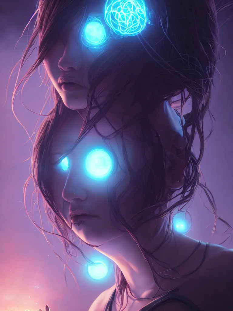 Image similar to azathoth girl save the earth, occlusion shadow, specular reflection, rim light, unreal engine, artgerm, artstation, art by hiroaki samura and ilya kuvshinov and ossdraws, intricate, highly detailed 8 k, cosmic horror illustration, extremely beautiful and aesthetic shape of face and body, movie poster