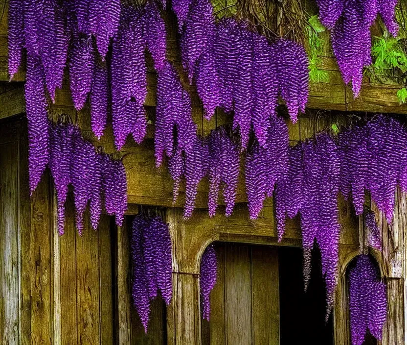 Image similar to goodnight horror dark berserk haunted eerie wisteria