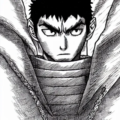 I tried to redraw that famous panel of the manga which guts is