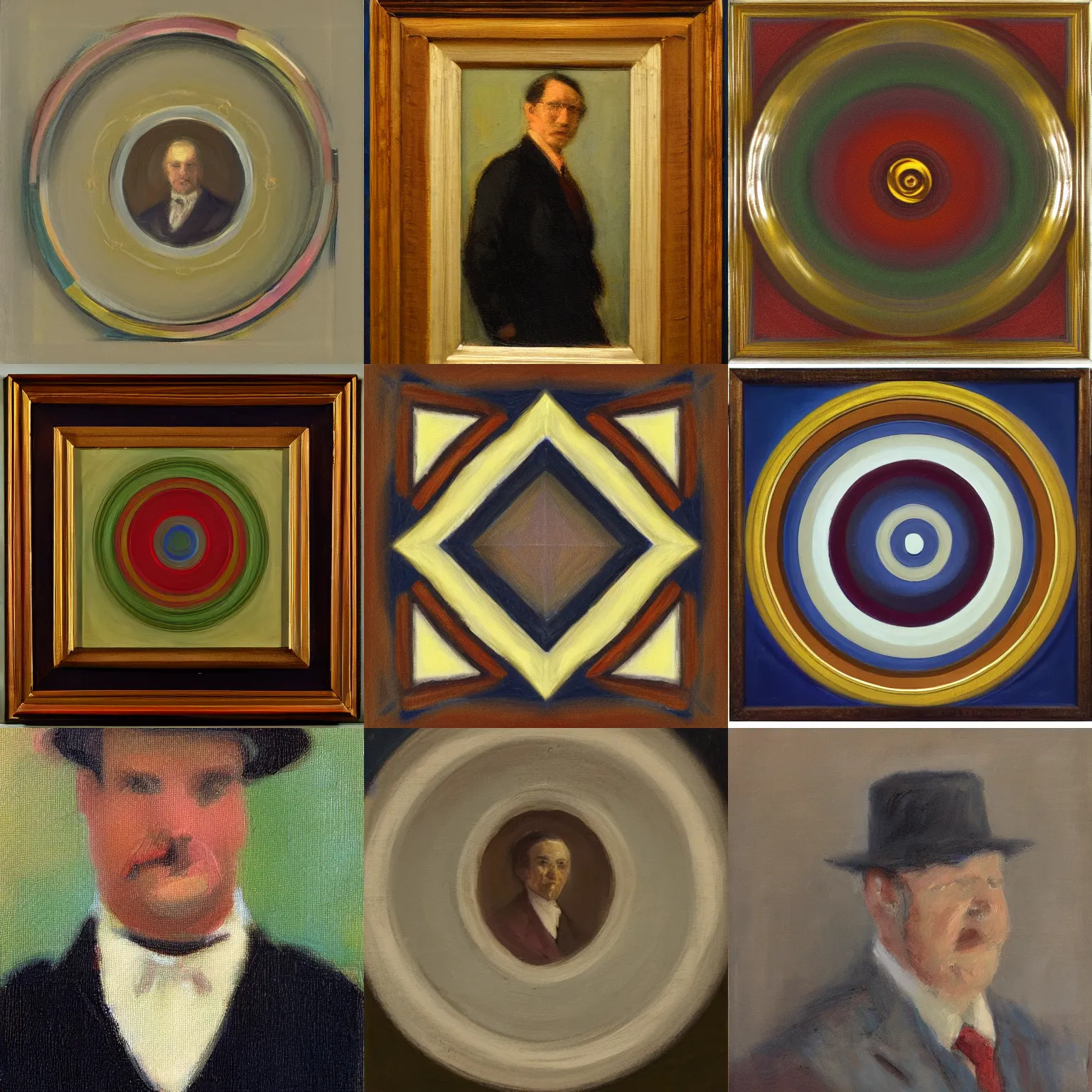 Prompt: tonalist portrait, rotational symmetry